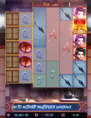 Cuplikan multiplier aktif pada Geisha's Revenge